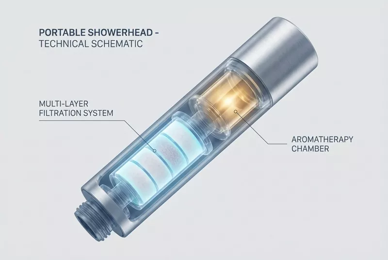 Portable Pressurized Aromatherapy Showerhead